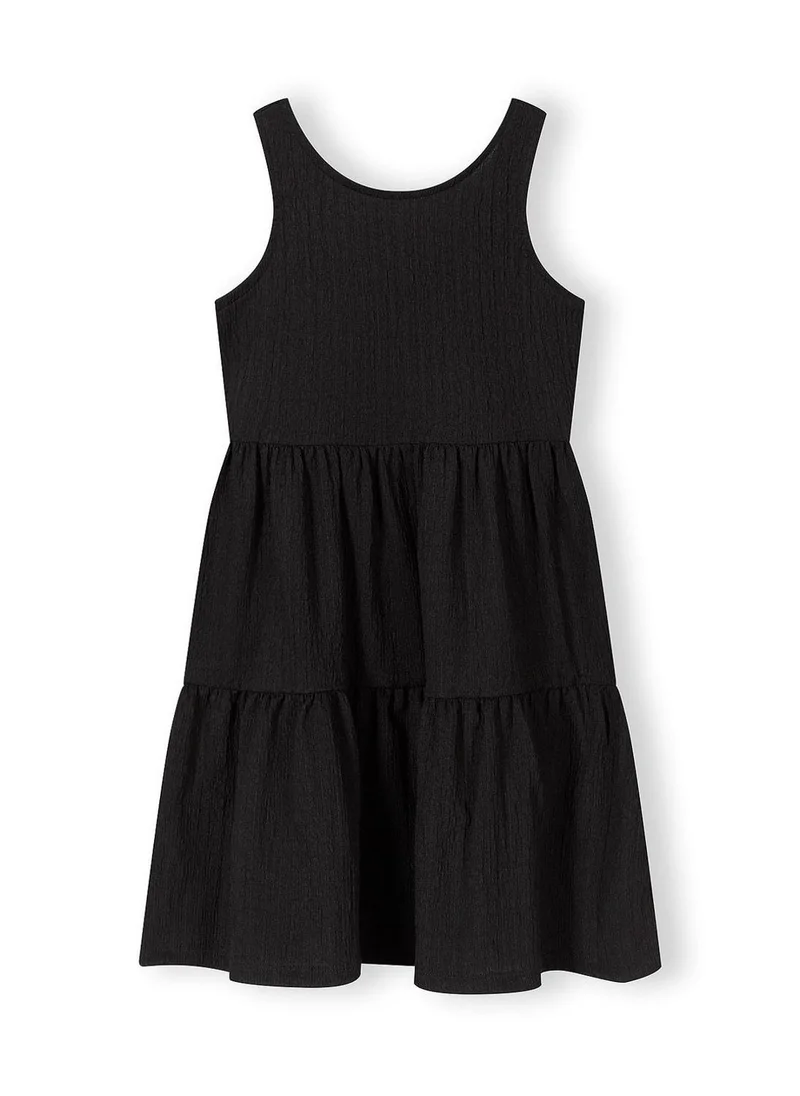 MINOTI Girls tiered sleeveless black summer dress